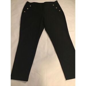 Michael Kors Elastic Waist Pull-On Trouser Pant Career Black XL
